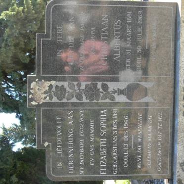 BASSON Christiaan Albertus 1881-1969 &amp; Elizabeth Sophia CARSTENS 1891-1966