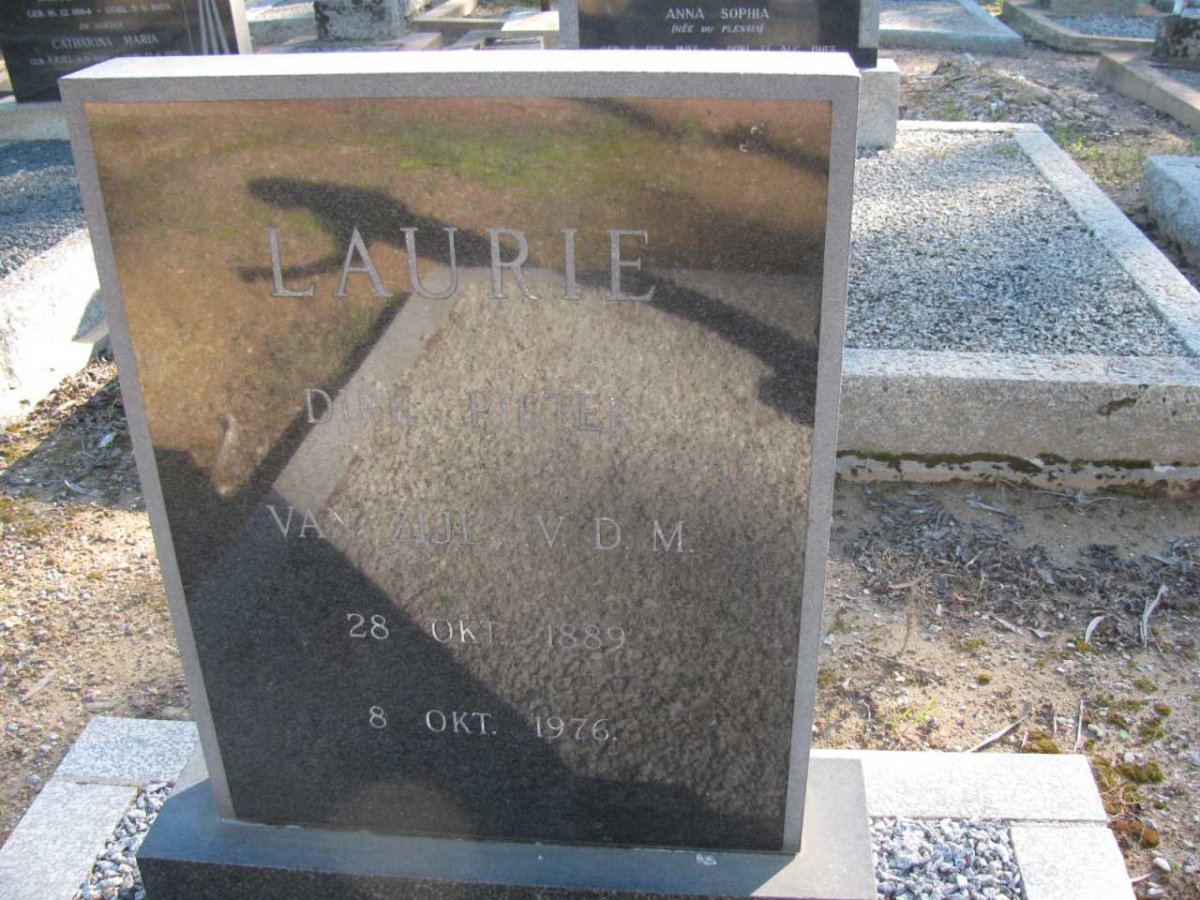 LAURIE Dirk Pieter Van Zijl V.D.M. 1889-1976