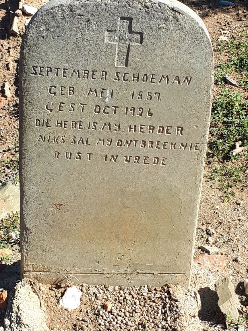 SCHOEMAN September 1857-1926