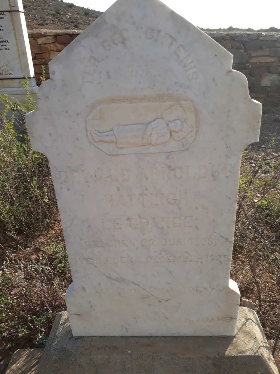GRANGE Dewald Arnoldus Hattingh, le 1898-1905