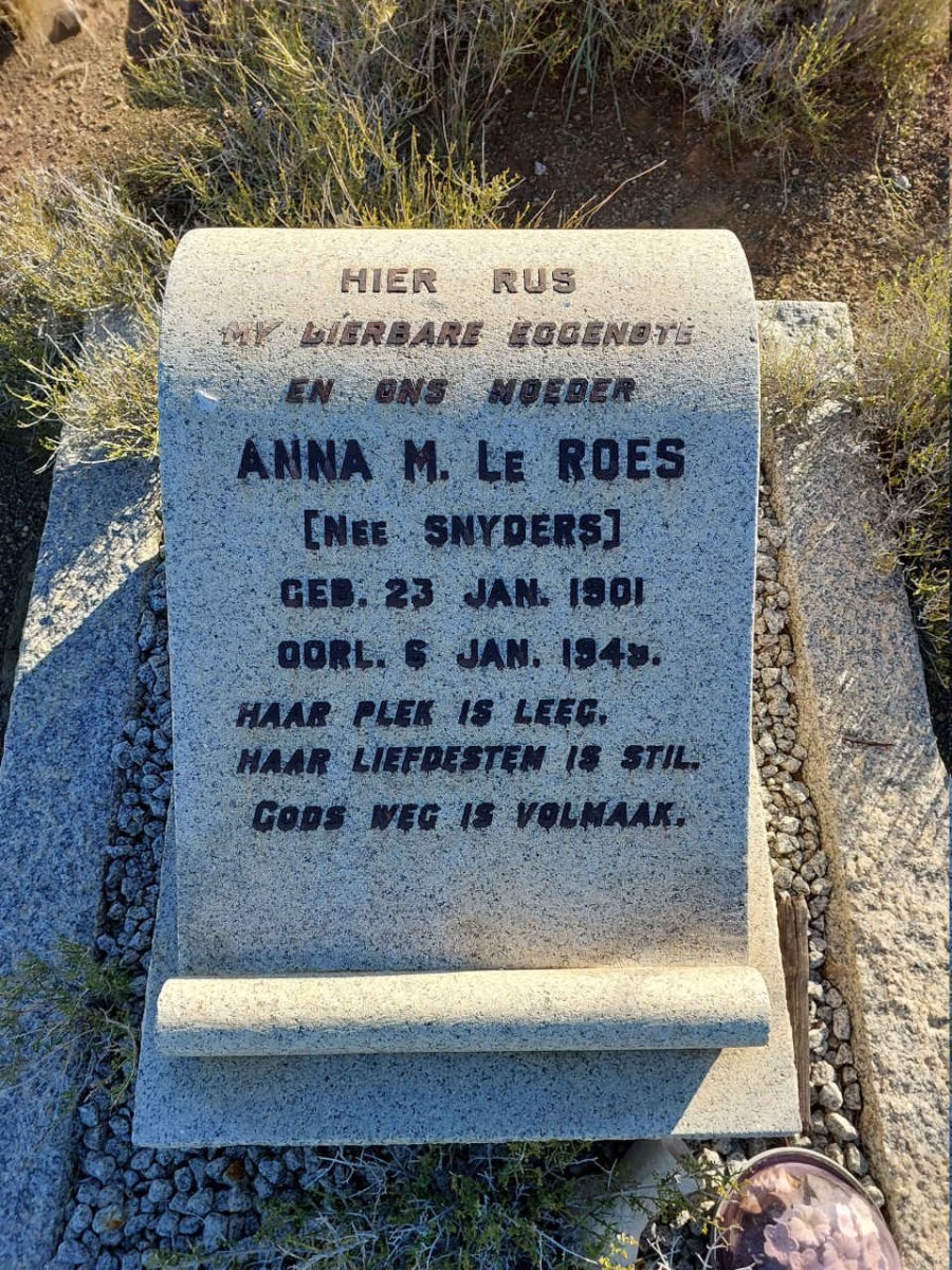 ROES Anna M., le nee SNYDERS 1901-1949