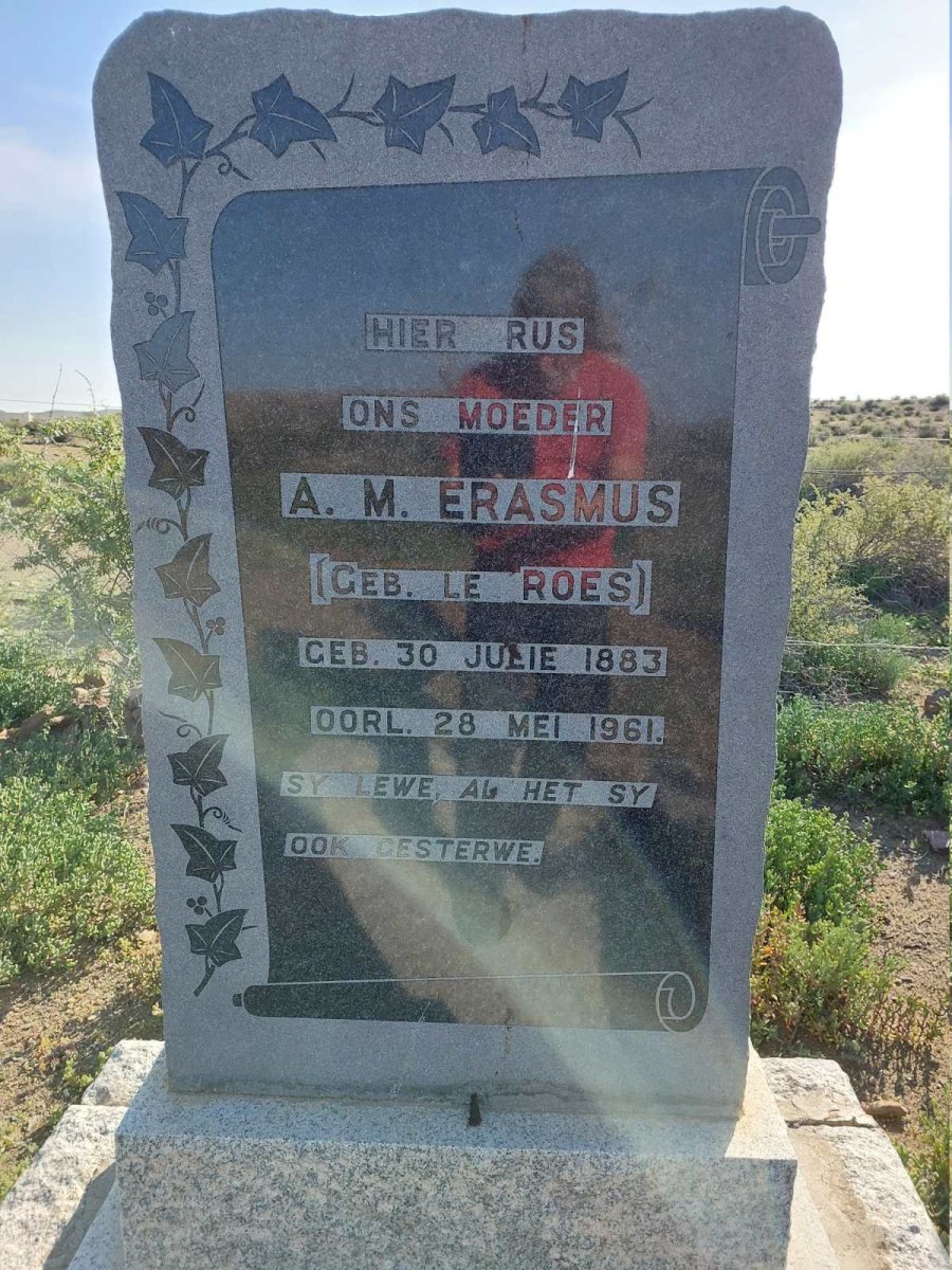 ERASMUS A.M. nee LE ROES 1883-1961