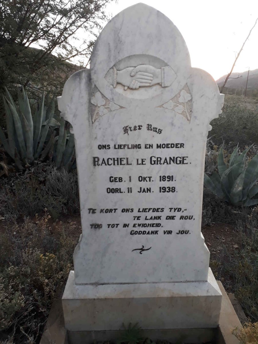 GRANGE Rachel, le 1891-1938
