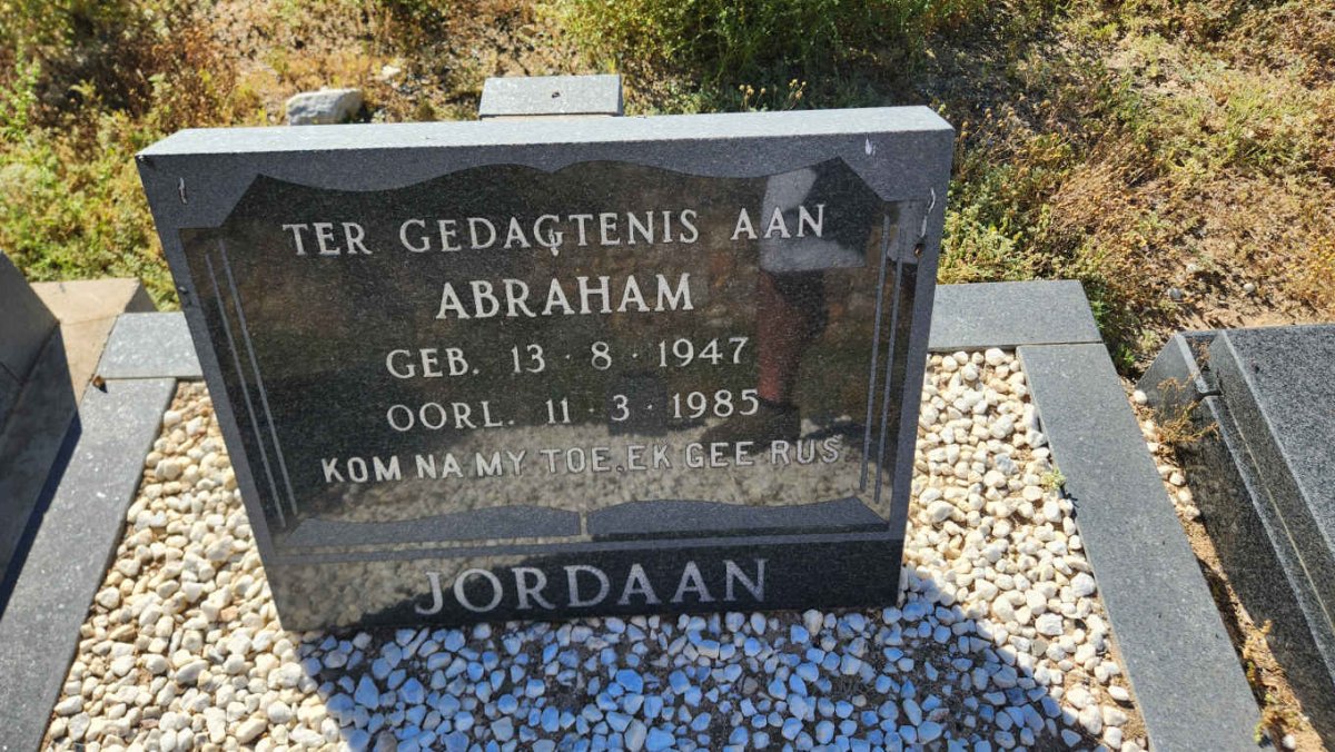 JORDAAN Abraham 1947-1985