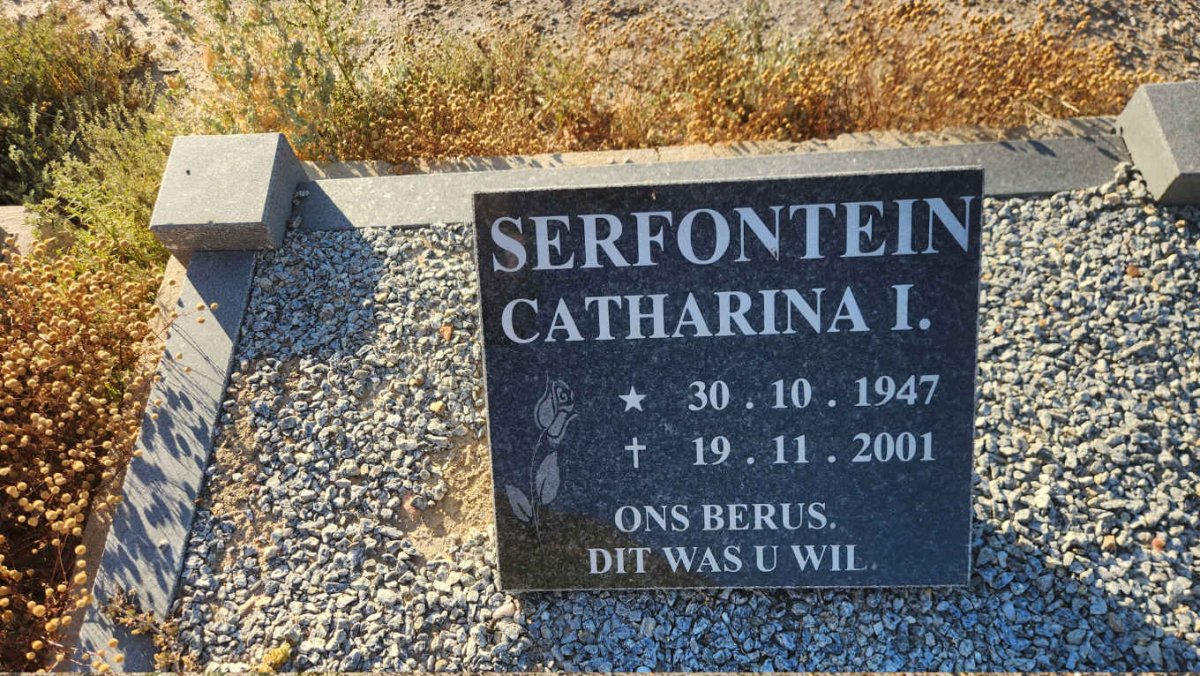 SERFONTEIN Catharina I. 1947-2001