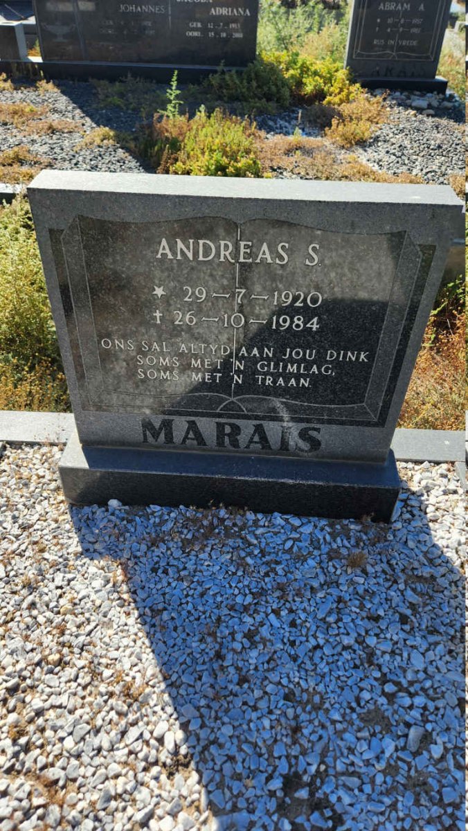 MARAIS Andreas S. 1920-1985