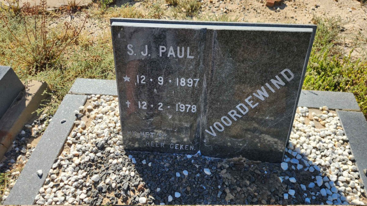 VOORDEWIND S.J. Paul 1897-1978
