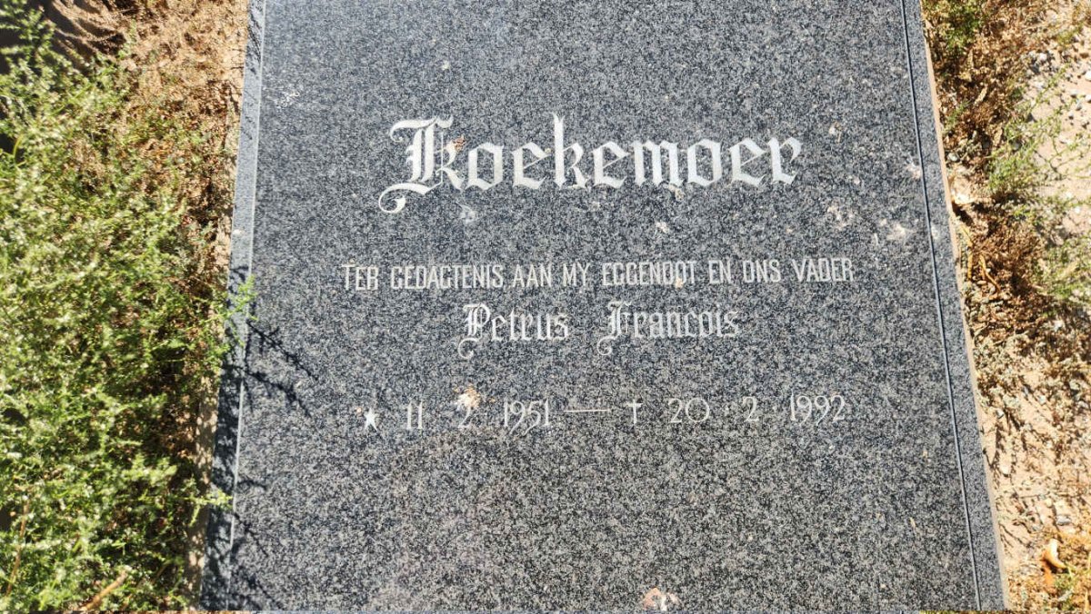 KOEKEMOER Petrus Francois 1951-1992