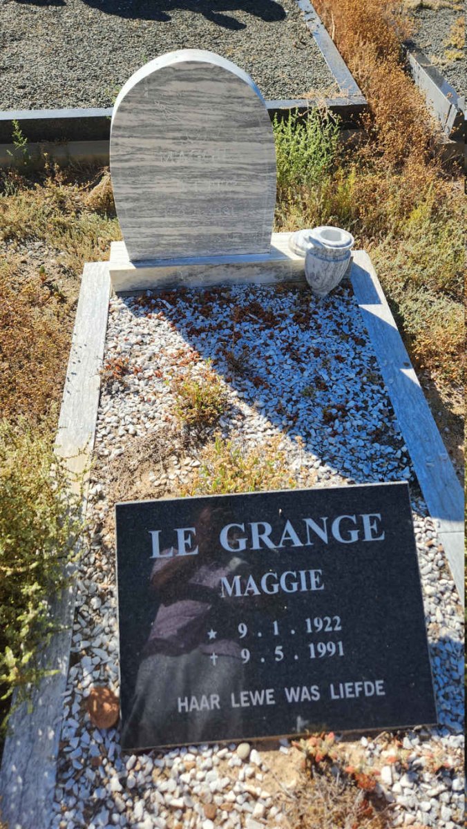GRANGE Maggie, le 1922-1991