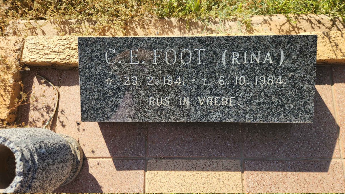 FOOT C. E. 1941-1984