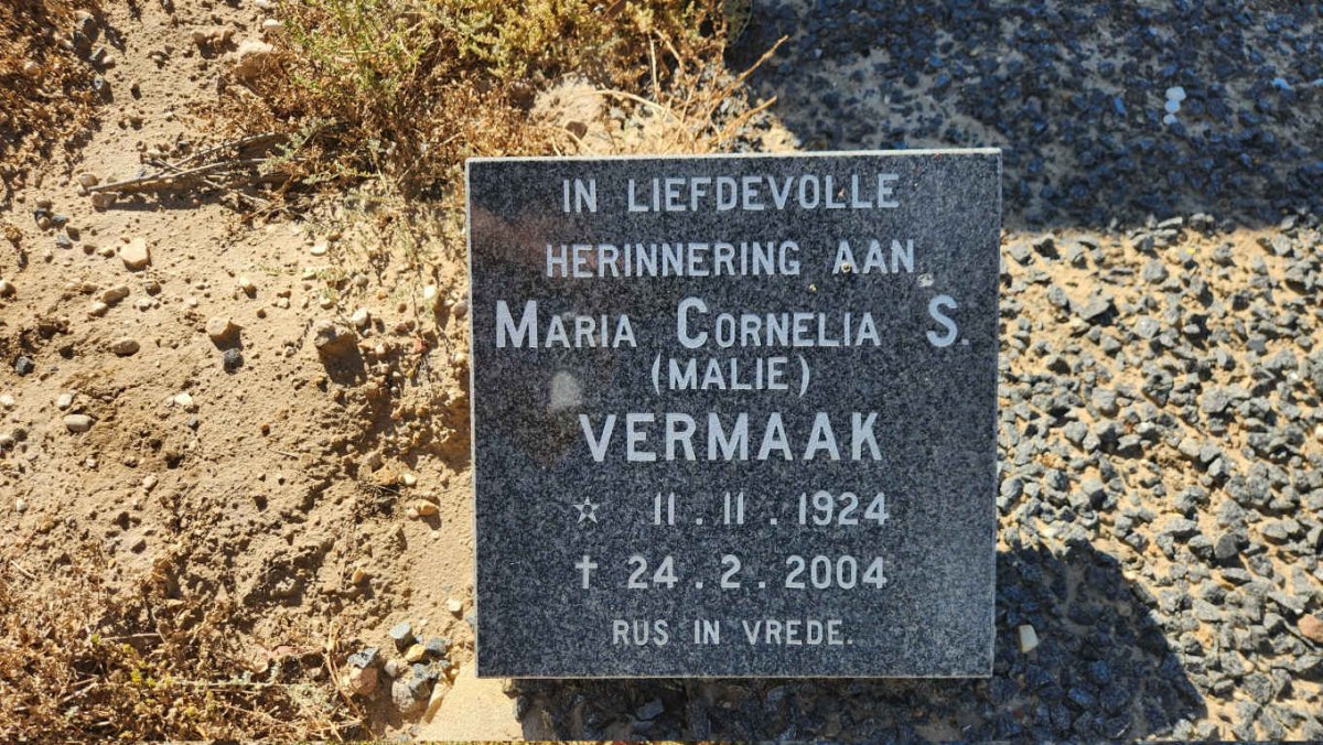 VERMAAK Maria Cornelia S. 1924-2004