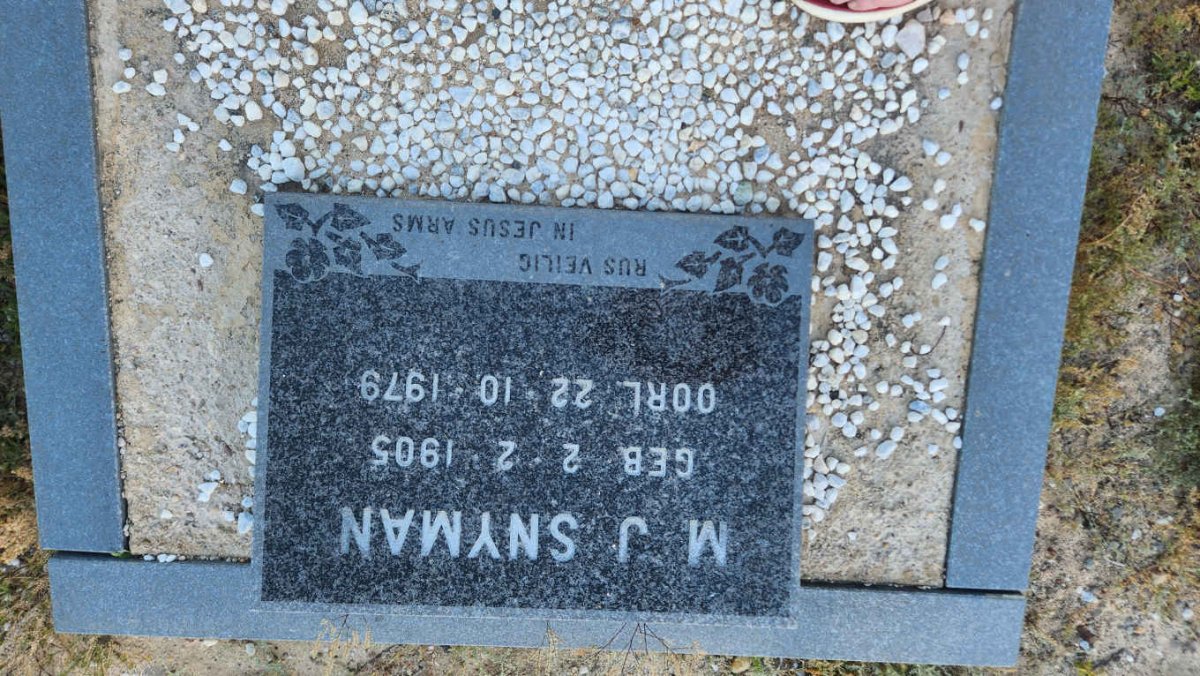 SNYMAN M. J. 1905-1975