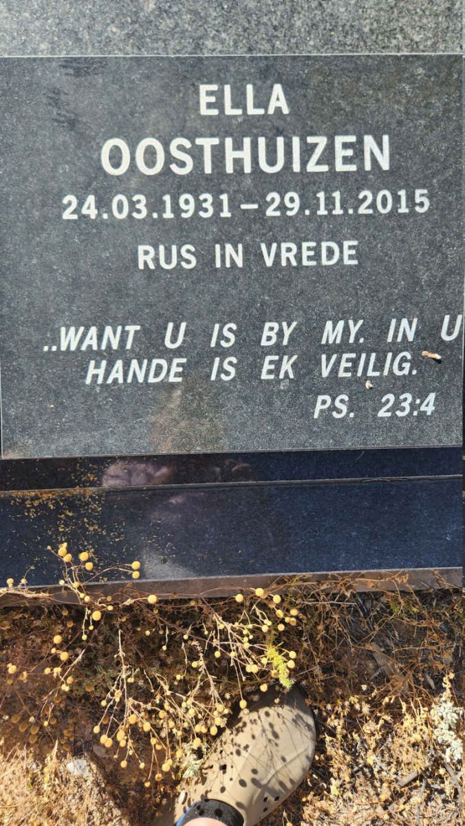 OOSTHUIZEN Ella 1931-2015
