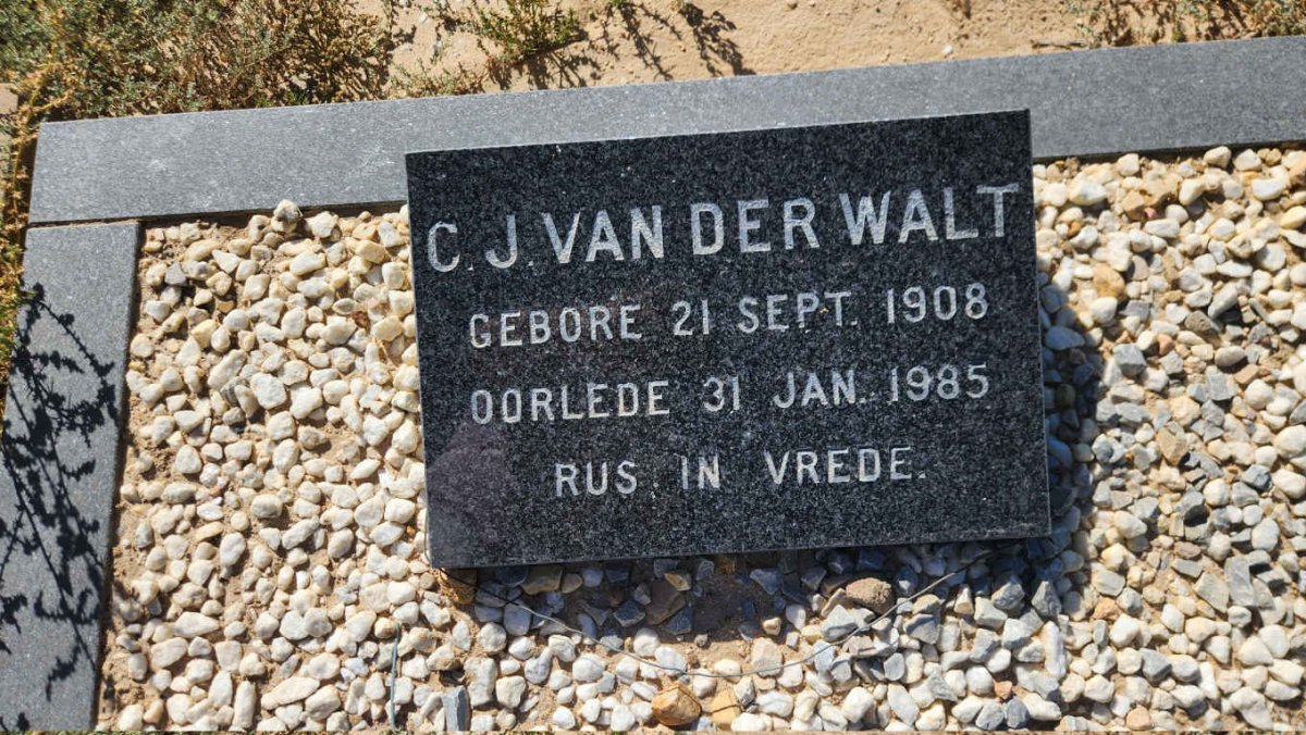 WALT C. J., van der 1908-1985