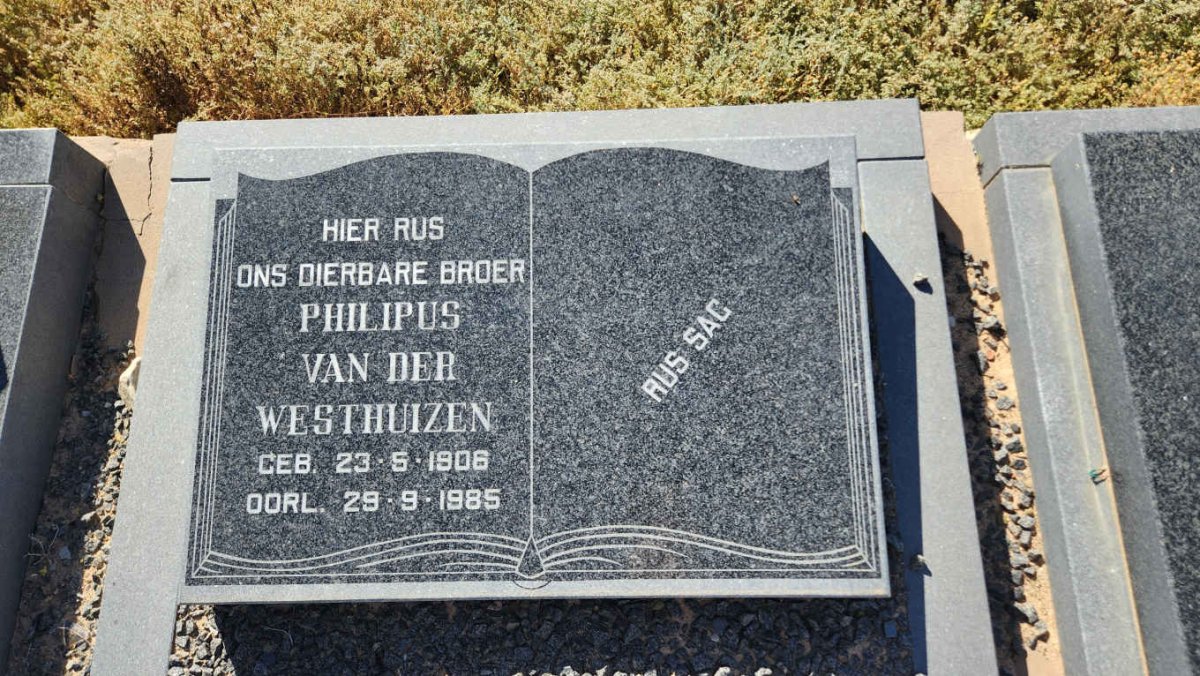 WESTHUIZEN Philipus, van der 1906-1985