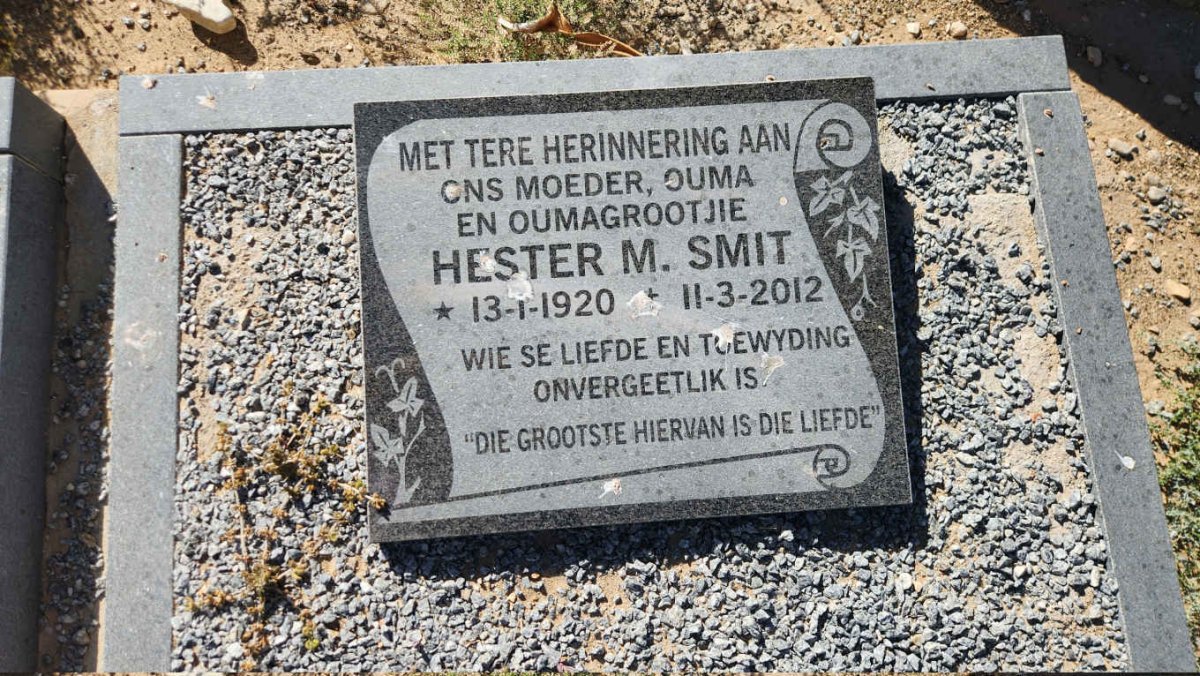 SMIT Hester M. 1920-2012