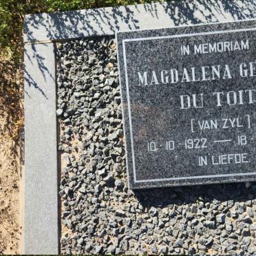 TOIT Magdalena Gesina, du nee VAN ZYL 1922-1982
