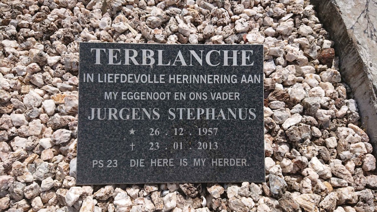 TERBLANCHE Jurgens Stephanus 1957-2013
