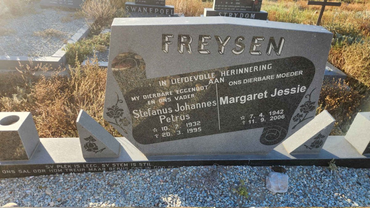 FREYSEN Stefanus Johannes Petrus 1932-1995 & Margaret Jessie 1942-2006