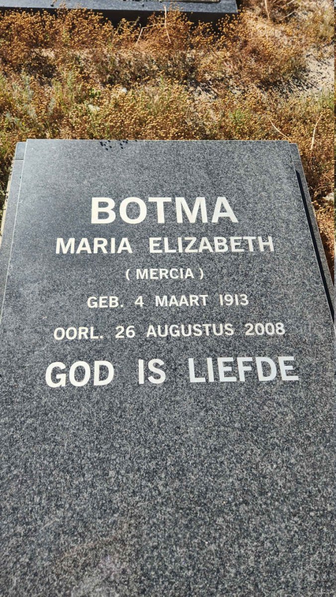 BOTMA Maria Elizabeth 1913-2008