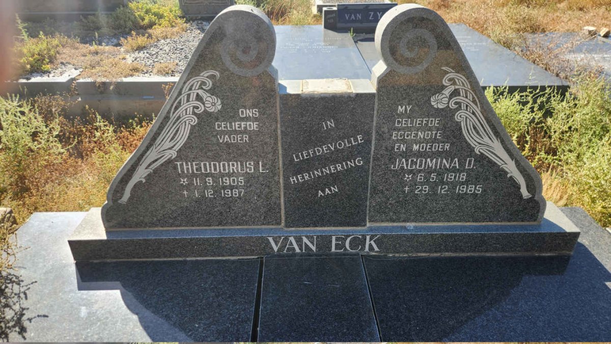 ECK Theodorus L., van 1905-1987 & Jacomina D. 1918-1985