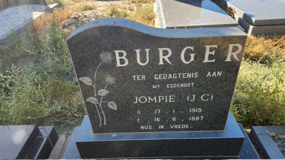 BURGER Jompie J.C. 1919-1987