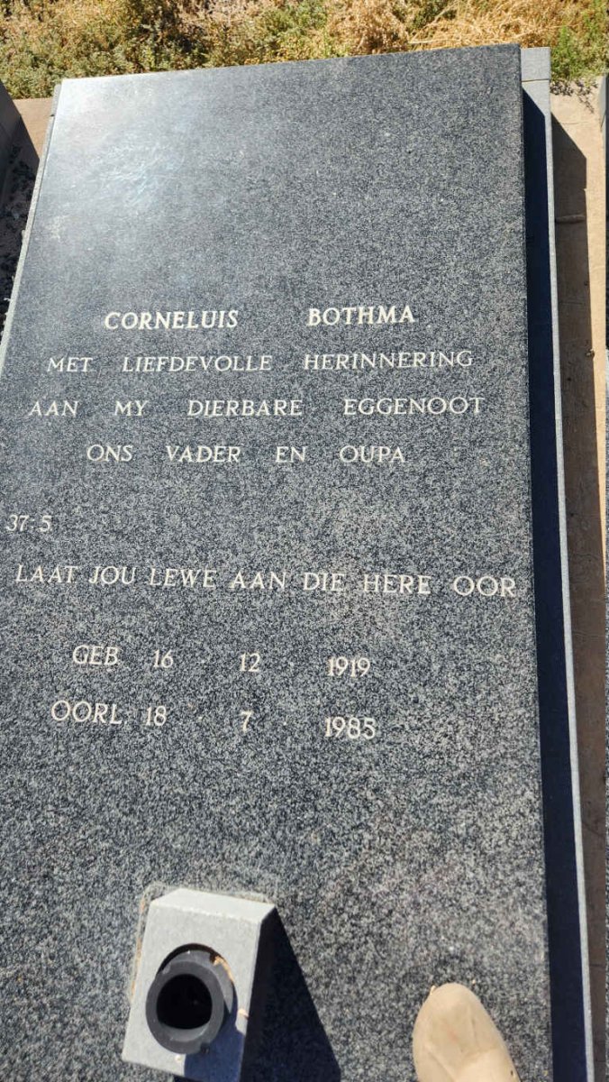 BOTHMA Corneluis 1919-1985