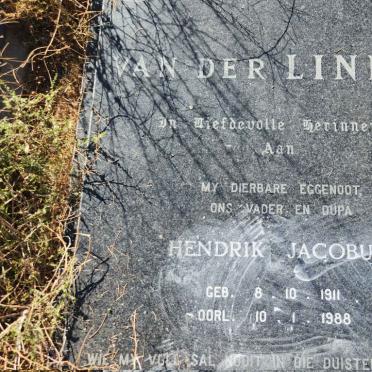 LINDEN Hendrik Jacobus, van der 1911-1988