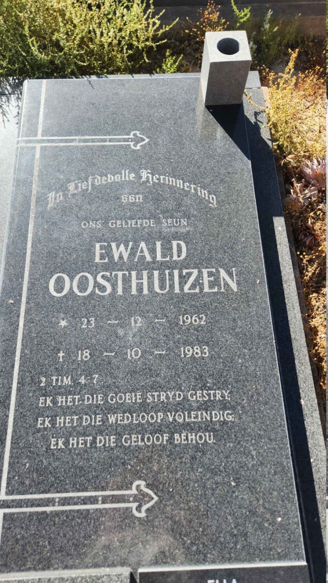 OOSTHUIZEN Ewald 1962-1983