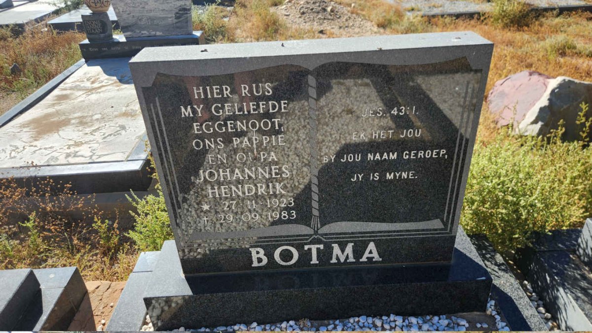 BOTMA Johannes Hendrik 1923-1983