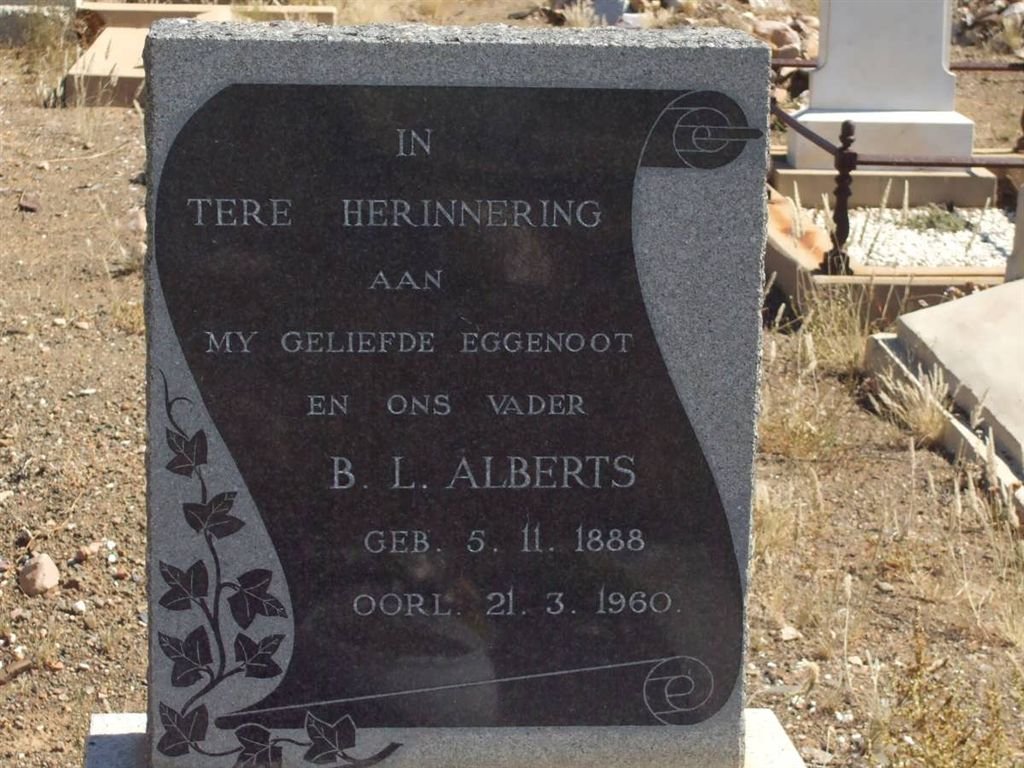 ALBERTS B.L. 1888-1960