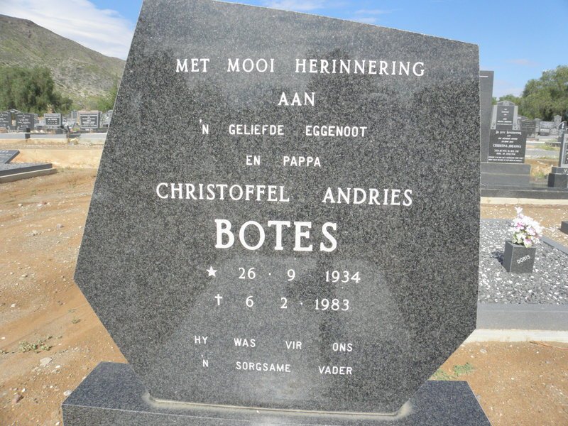BOTES Christoffel Andries 1934-1983