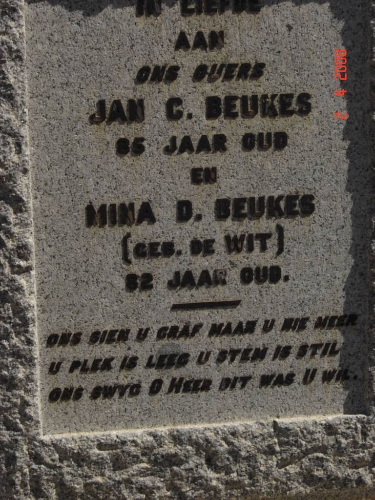 BEUKES Jan C. &amp; Mina D. DE WIT