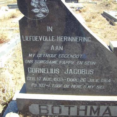 BOTHMA Cornelius Jacobus 1935-1964
