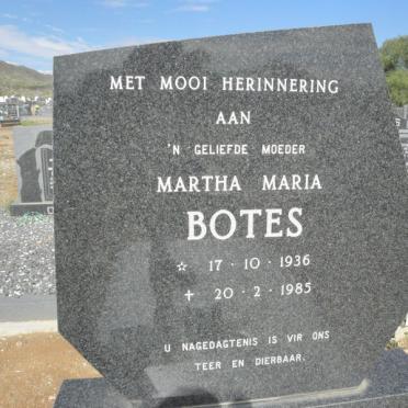BOTES Martha Maria 1936-1985
