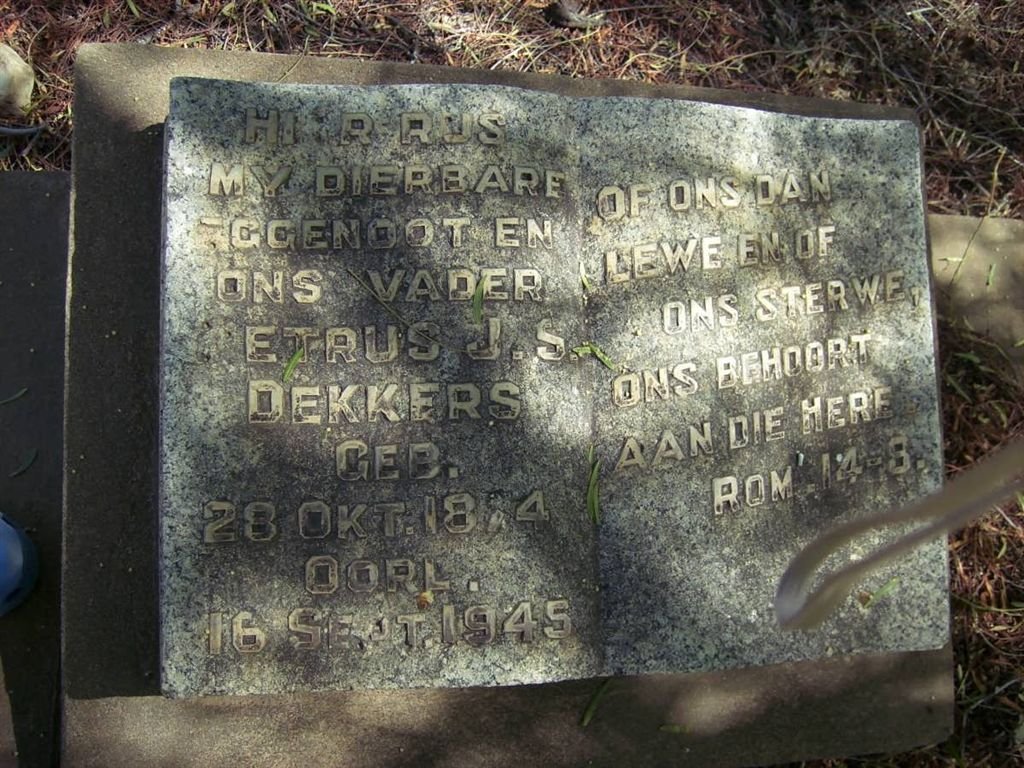 DEKKERS Petrus J.S. 18?4-1945