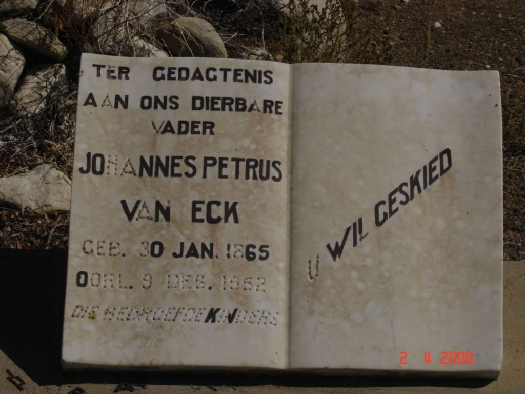 ECK Johannes Petrus, van 1865-1952