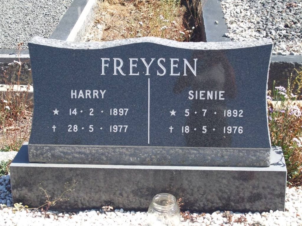 FREYSEN Harry 1897 &amp; Sienie 1892-1976
