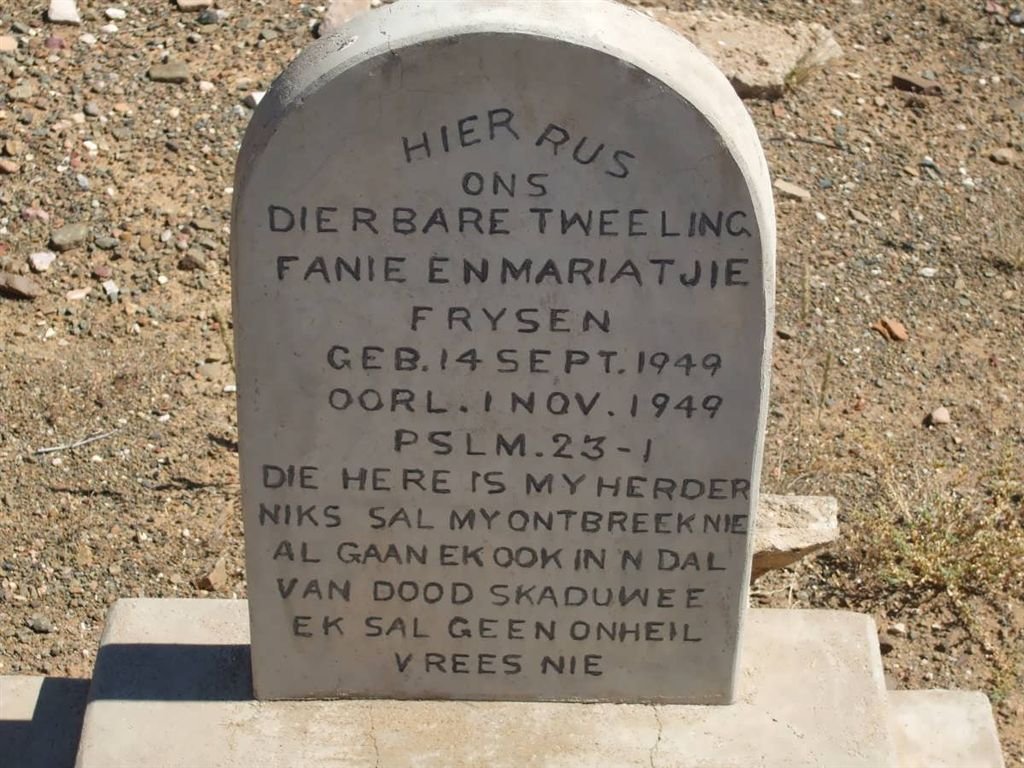 FRYSEN Fanie 1949-1949 :: FRYSEN Mariatjie 1949-1949