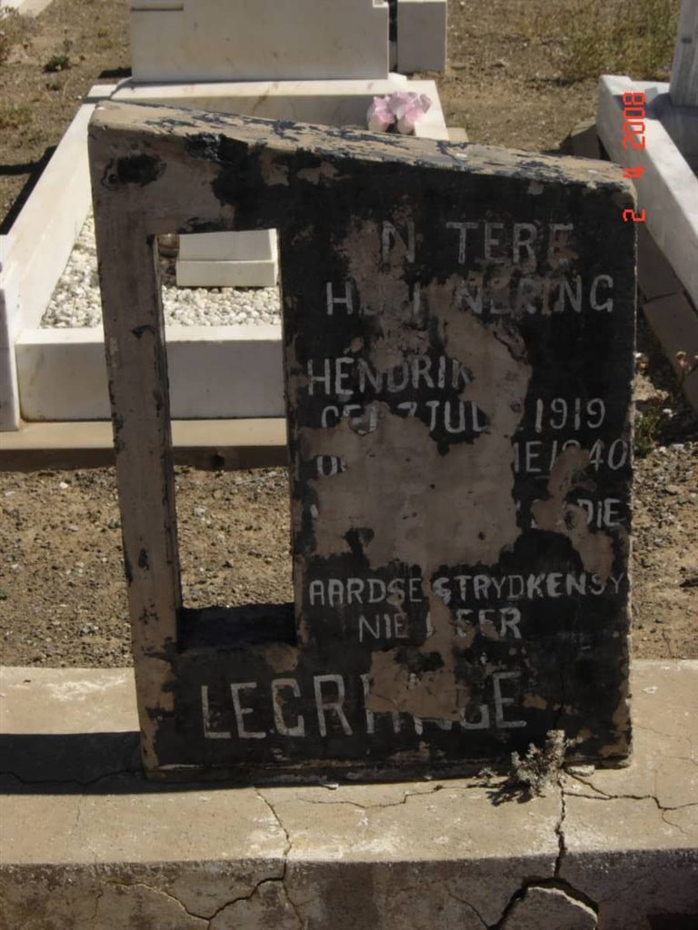GRANGE Hendrik, le 1919-1940