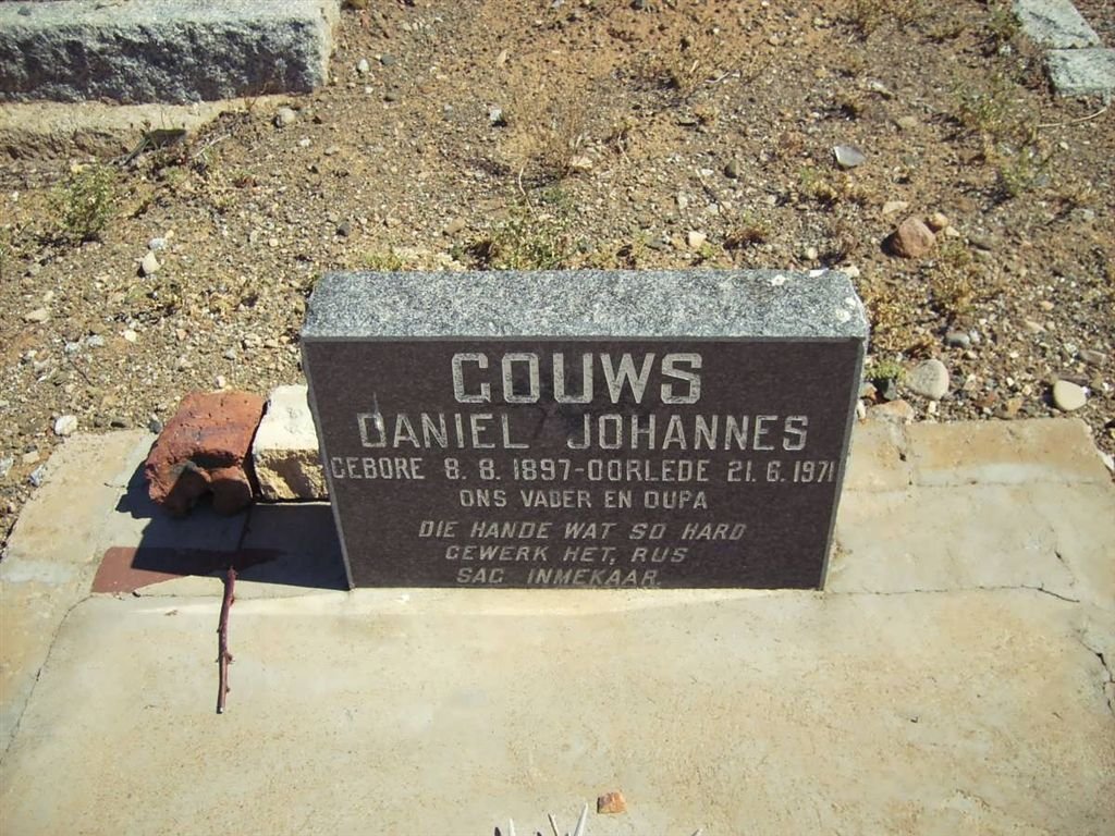 GOUWS Daniel Johannes 1897-1971