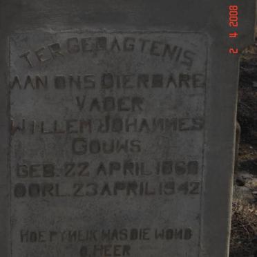 GOUWS Willem Johannes 1860-1942