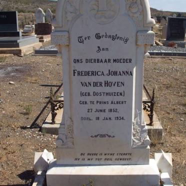HOVEN Frederica Johanna, van der nee OOSTHUIZEN 1852-1934