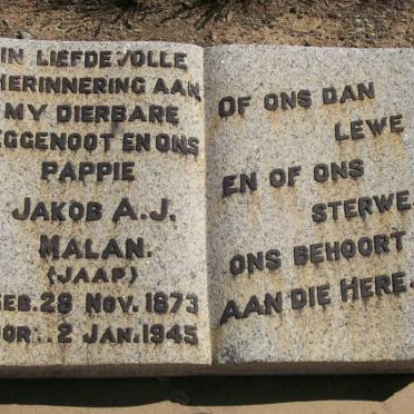MALAN Jakob A.J. 1873-1945