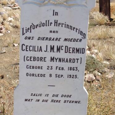 McDERMID Cecilia J.M. nee MYNHARDT 1863-1925