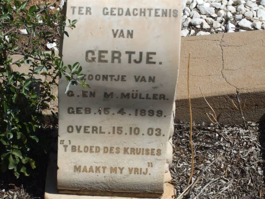 MULLER Gertje 1899-1903