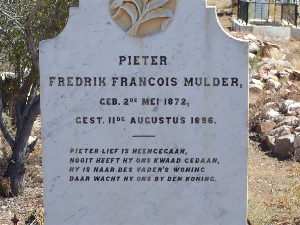MULDER Pieter Fredrik Francois 1872-1896