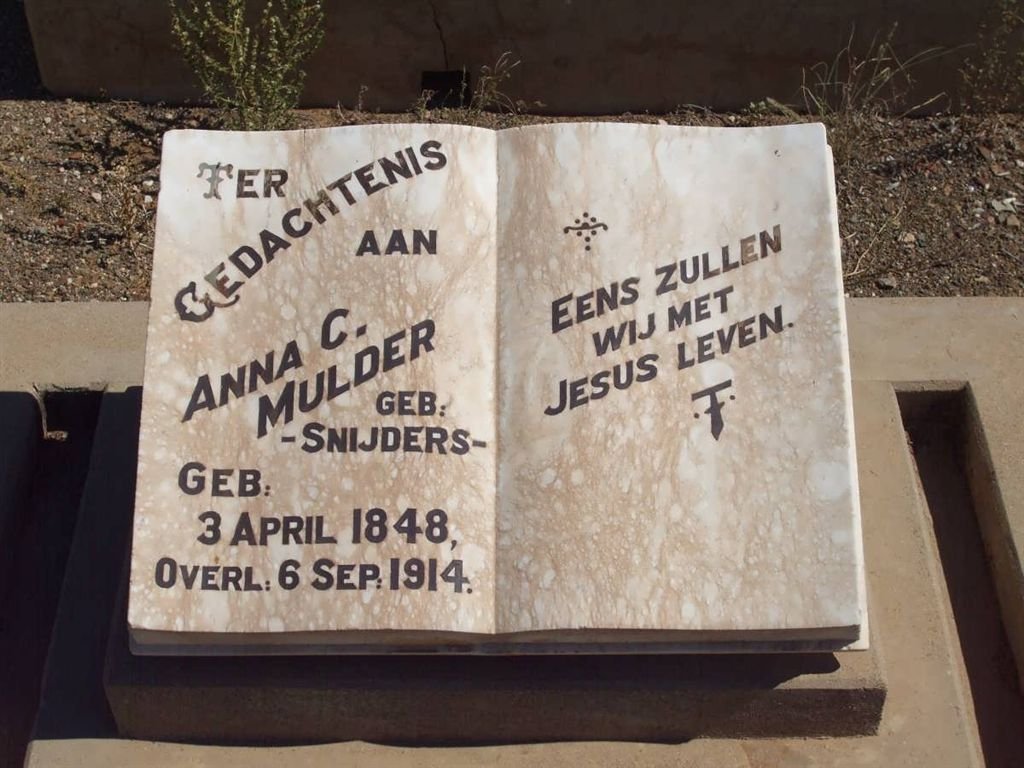MULDER Anna C. nee SNIJDERS 1848-1914