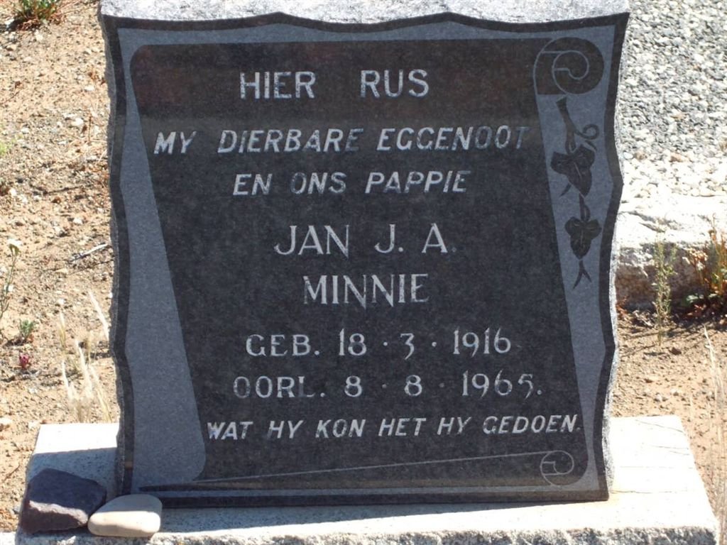 MINNIE Jan J.A. 1916-1965