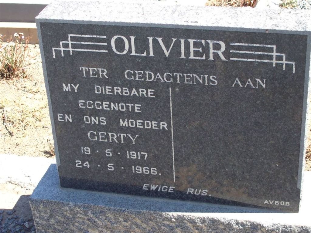 OLIVIER Gerty 1917-1966